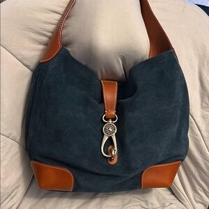 Elegant Two-Tone Leather and Suede Bag